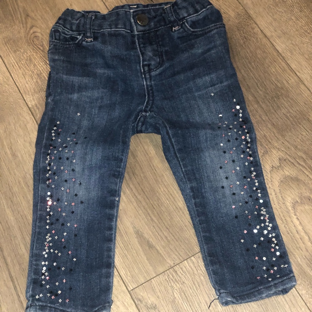 Baby gap sequin jeans! Like new!